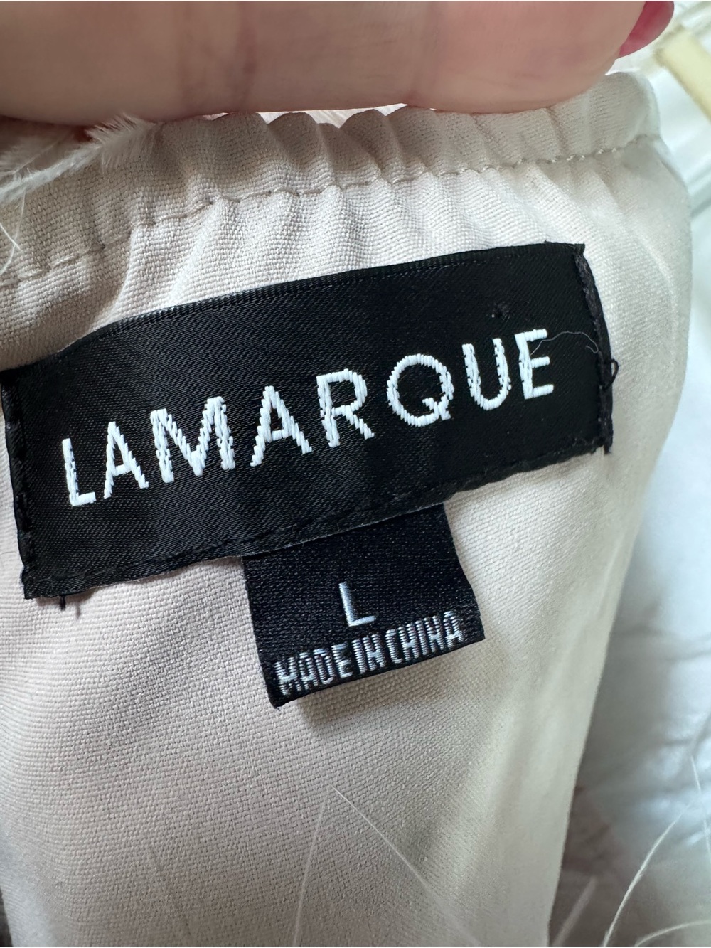 Lamarque Blush Feather-Trim Crop Top - Picture 4 of 4